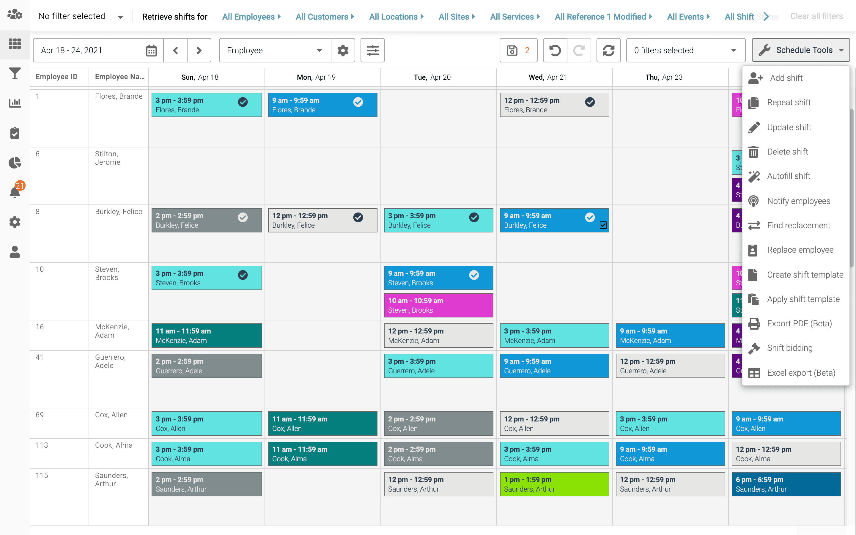 Scheduling image Employee scheduling software