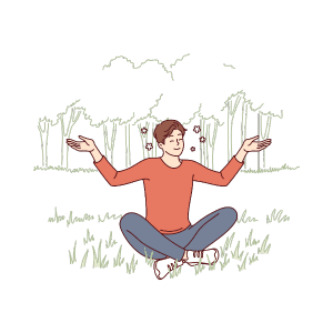 Man doing yoga