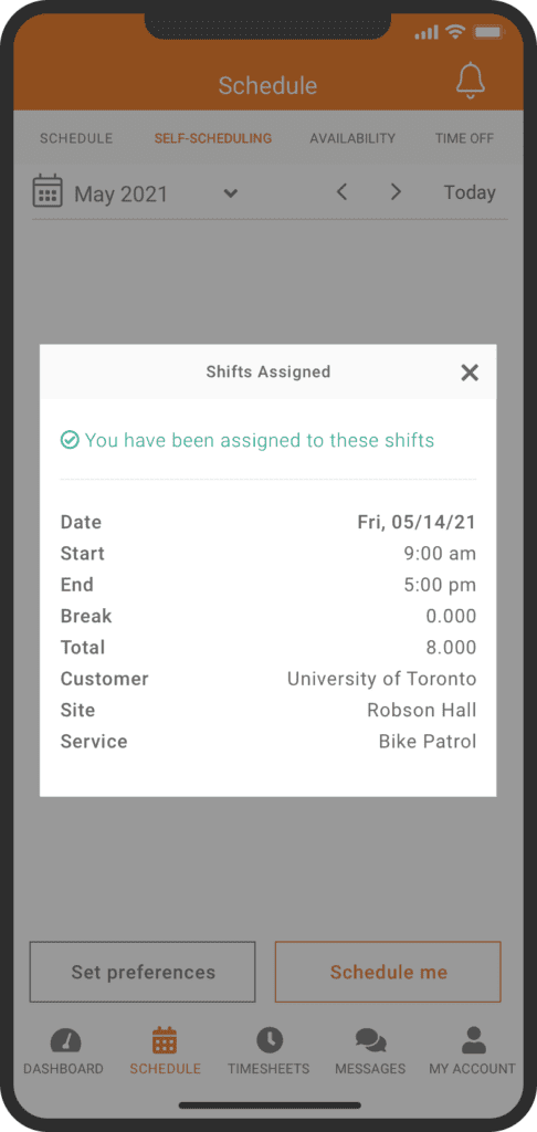 fair scheduling - shift bidding