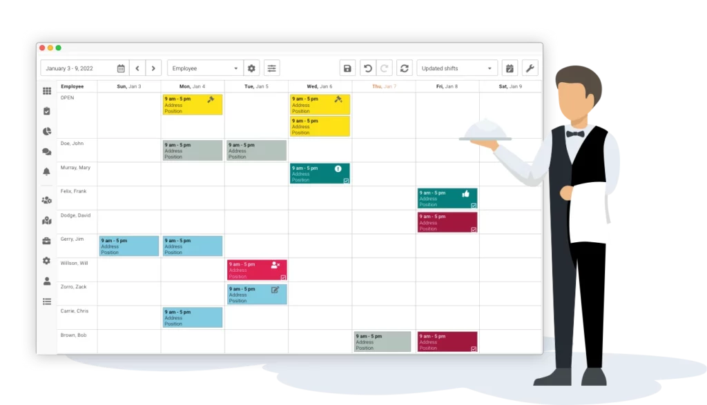 venue staff scheduling